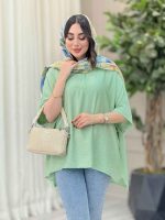 مانتو پانچ یقه دو دکمه کد 6649 - تصویر 11