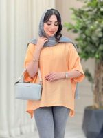 مانتو پانچ یقه دو دکمه کد 6649 - تصویر 25