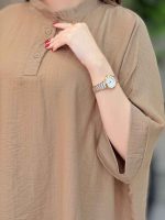 مانتو پانچ یقه دو دکمه کد 6649 - تصویر 15