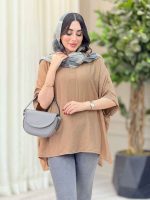 مانتو پانچ یقه دو دکمه کد 6649 - تصویر 18