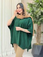 مانتو پانچ یقه دو دکمه کد 6649 - تصویر 24