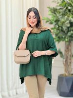 مانتو پانچ یقه دو دکمه کد 6649 - تصویر 3