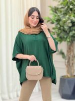 مانتو پانچ یقه دو دکمه کد 6649 - تصویر 8