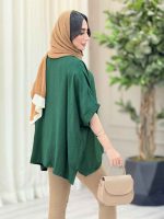 مانتو پانچ یقه دو دکمه کد 6649 - تصویر 17