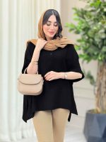 مانتو پانچ یقه دو دکمه کد 6649 - تصویر 19