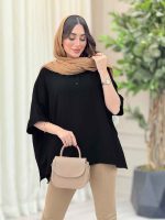 مانتو پانچ یقه دو دکمه کد 6649 - تصویر 9