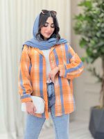 مانتو چهارخونه پشت دکمه کد 6597 - تصویر 3