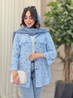 شومیز طرح گل جیب نما کد 6601