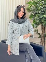 شومیز طرح گل جیب نما کد 6601 - تصویر 5