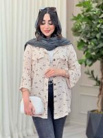 شومیز طرح گل جیب نما کد 6601 - تصویر 11