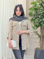 شومیز طرح گل جیب نما کد 6601 - تصویر 3