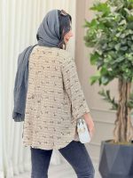 شومیز طرح گل جیب نما کد 6601 - تصویر 7