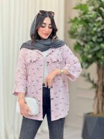 شومیز طرح گل جیب نما کد 6601 - تصویر 9