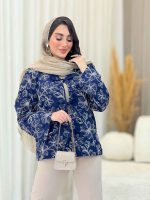 مانتو جلو بند نسترن کد 6210 - تصویر 2