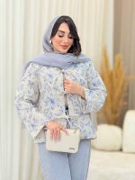 مانتو جلو بند نسترن کد 6210 - تصویر 13