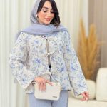 مانتو جلو بند نسترن کد 6210