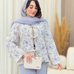 مانتو جلو بند نسترن کد 6210