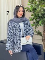 مانتو طرح دار برکه کد 6607 - تصویر 4