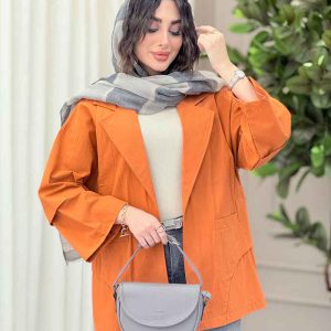 مانتو برش هلالی دو جیب آرزو کد 6579
