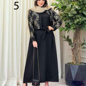 ست کت طرح دار و سارافون کد 6227