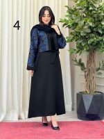 ست کت طرح دار و سارافون کد 6227 - تصویر 3