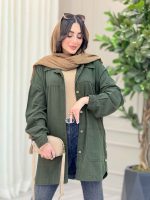 مانتو بغل سه دکمه روشنک کد 6427 - تصویر 17