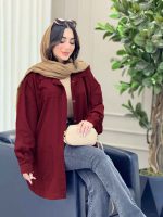 مانتو بغل سه دکمه روشنک کد 6427 - تصویر 7