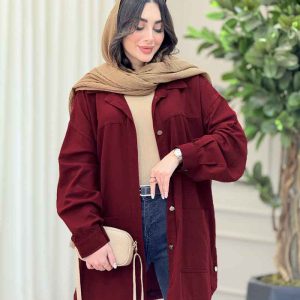 مانتو بغل سه دکمه روشنک کد 6427