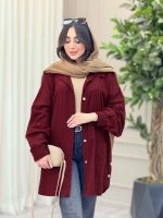 مانتو بغل سه دکمه روشنک کد 6427 - تصویر 19