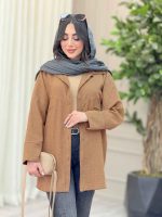 مانتو دو جیب نما پایین هلال کد 6453 - تصویر 14