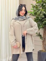 مانتو بغل سه دکمه روشنک کد 6427 - تصویر 23