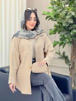 مانتو دو جیب نما پایین هلال کد 6453 - تصویر 3