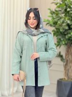 مانتو دو جیب نما پایین هلال کد 6453 - تصویر 7