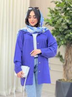 مانتو بغل سه دکمه روشنک کد 6427 - تصویر 12
