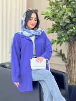 مانتو بغل سه دکمه روشنک کد 6427 - تصویر 22
