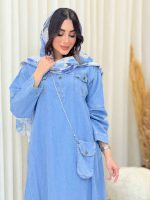 پیراهن جین کیف دار کد 6077 - تصویر 7