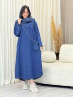 پیراهن جین کیف دار کد 6077 - تصویر 6