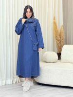 پیراهن جین کیف دار کد 6077 - تصویر 11