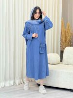پیراهن جین کیف دار کد 6077 - تصویر 12