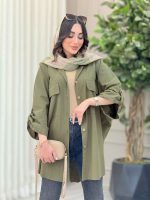مانتو پانچ دو جیب پاکتی کد 6495 - تصویر 13