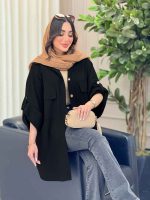 مانتو پانچ دو جیب پاکتی کد 6495 - تصویر 12