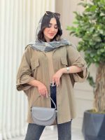 مانتو پانچ دو جیب پاکتی کد 6495 - تصویر 8