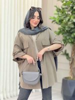 مانتو پانچ دو جیب پاکتی کد 6495 - تصویر 16