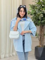 مانتو پشت دو پاگن پیله دار کد 6780 - تصویر 7