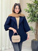 مانتو پشت دو پاگن پیله دار کد 6780 - تصویر 4