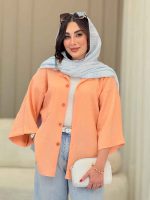 شومیز تک جیب آستین دکمه کد 6765 - تصویر 8