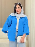 شومیز تک جیب آستین دکمه کد 6765 - تصویر 9