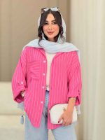 مانتو راه راه نارگل کد 6790 - تصویر 2