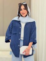 مانتو راه راه نارگل کد 6790 - تصویر 17