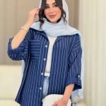 مانتو راه راه نارگل کد 6790